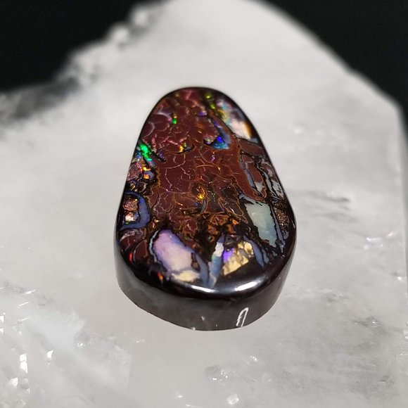 ***SOLD***     Incredible Australian Yowah Opal * 27.4 x 13.6 x 5.6mm - Picture 6 of 11
